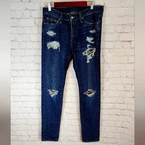 Abercrombie & Fitch Men's Distressed Slim Fit Jeans